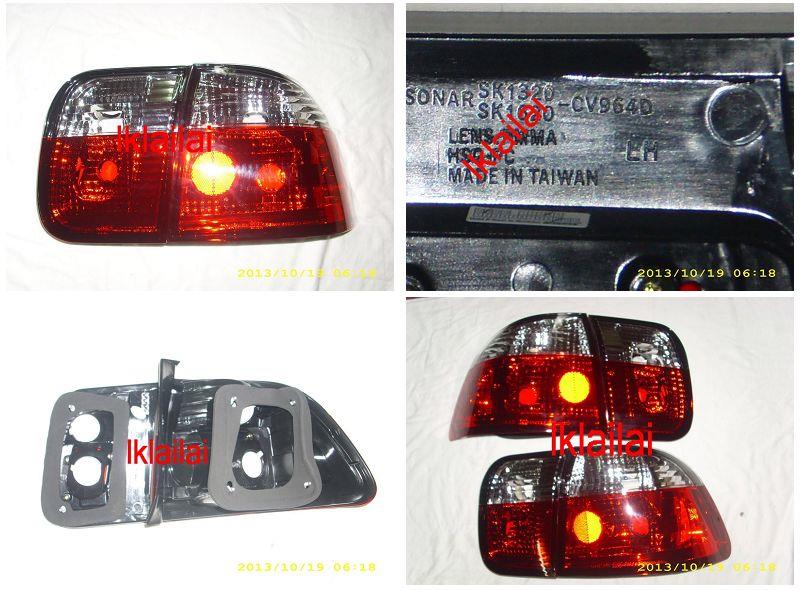 SONAR Honda Civic SR/EG '96-98 Crystal Tail Lamp Red-Clear Lens