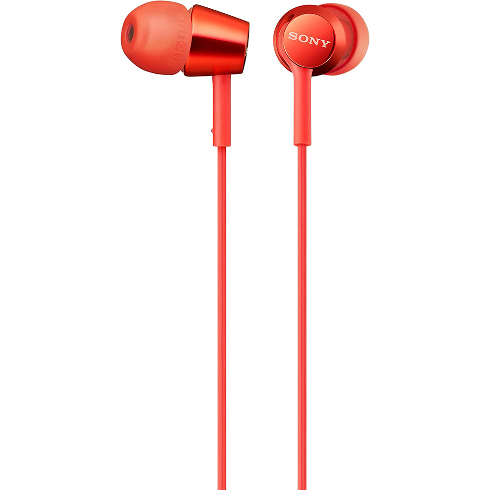 Sony MDR-EX155APRQE In-ear Headphones with Microphone (Red)