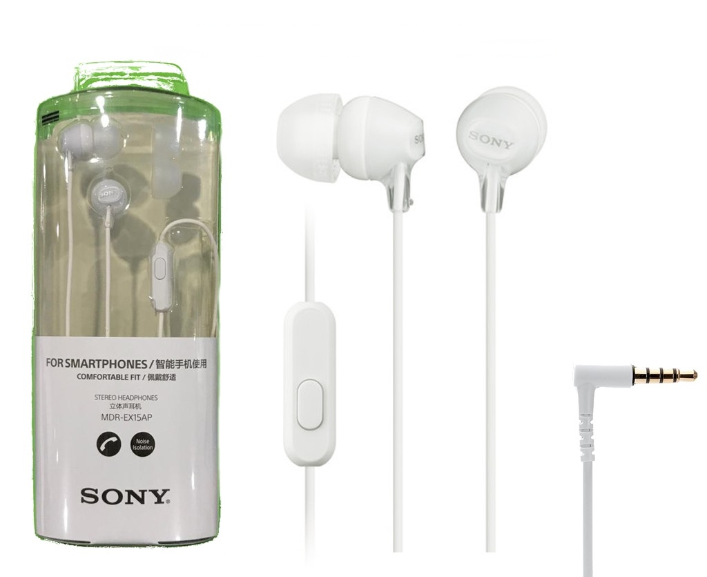 Sony MDR-EX15AP In-Ear Earphone Earbuds Headphones With Microphone