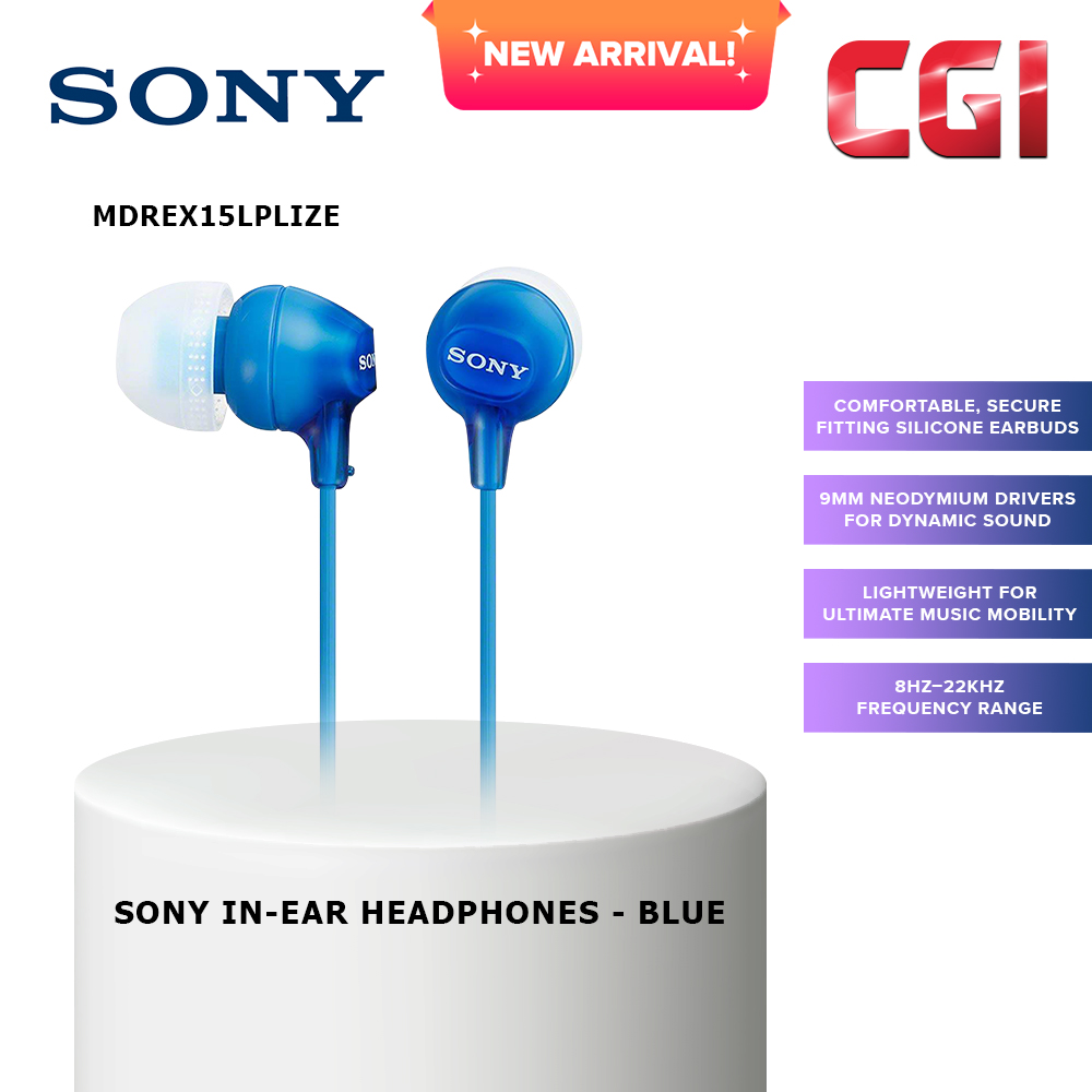 Sony MDR-EX15LPLIZEWired In-ear Headphones without Mic - BlUE