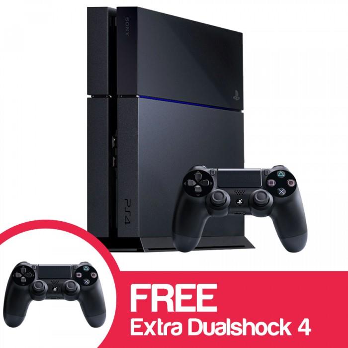 sony ps4 console. sony ps4 console (jet black) - 1 extra controller sony ps4 console y