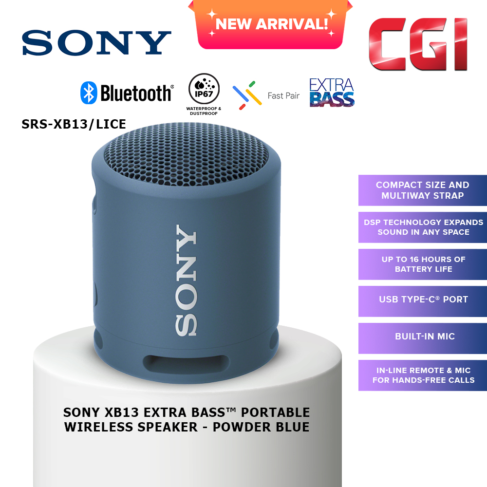 Sony SRS-XB13/LICE EXTRA BASS&#8482; Portable Wireless Speaker - Powder Blue