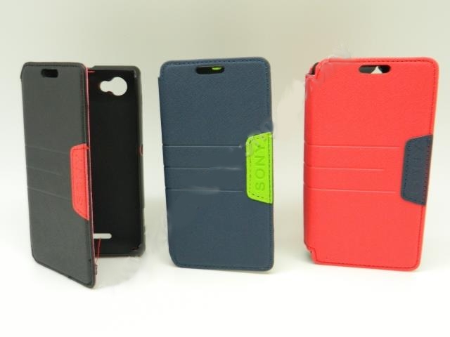 Sony Xperia L S36H Mercury Style Leather Pouch Flip Case