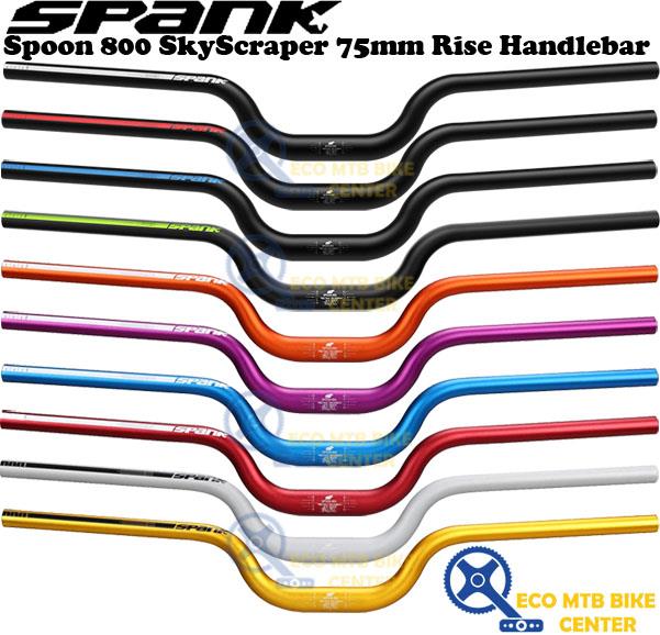 Spank Spoon 800 Skyscraper Handlebar | 31.8mm Clamp 75mm Rise Purple Aluminum MTB Bar