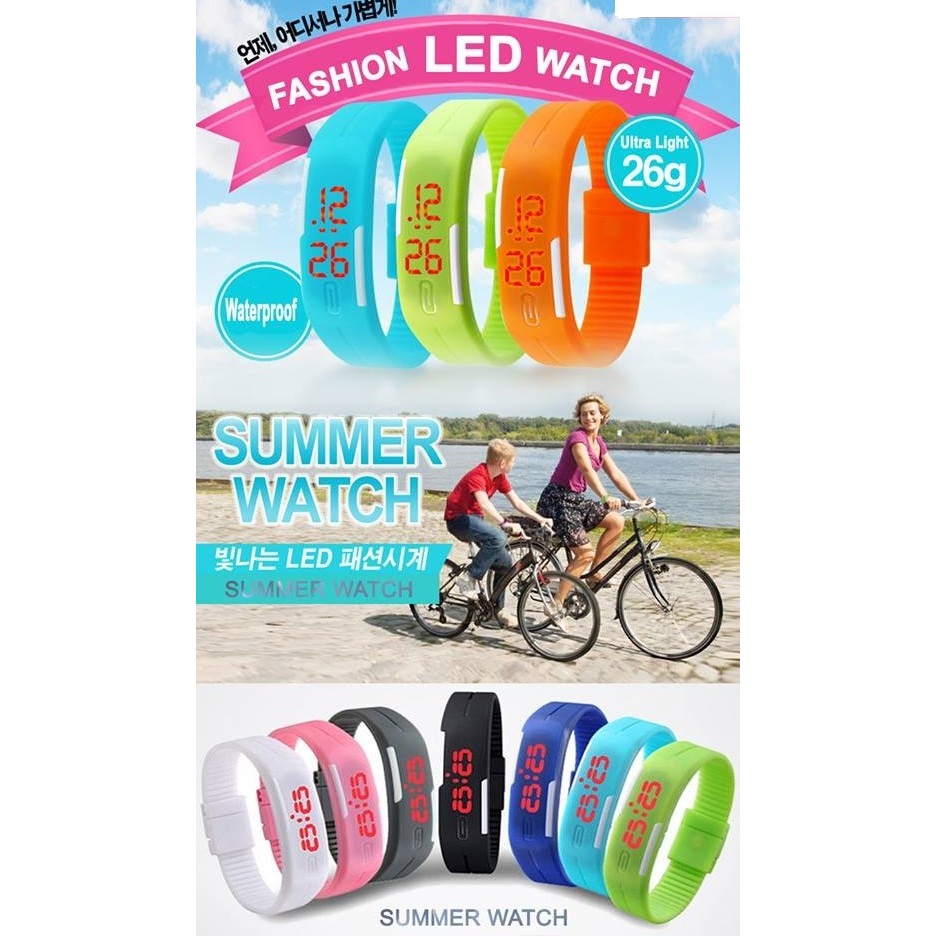 Sports Digital LED Wrist Watches Jogging Gym Hiking Camping Fashion LED Summer