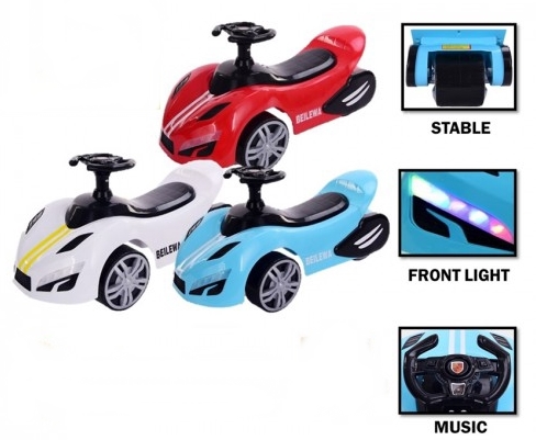 New Sporty Space Design Kids Ride On Push Yo-Yo Twist Car With Light And Music