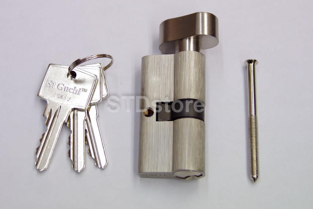 St Guchi Euro Profile 60mm SN Cylinder S-Key & Thumbturn