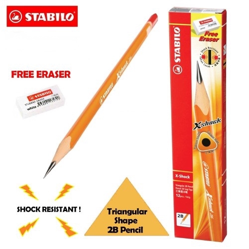 STABILO X-Shock Triangular 2B Pencil (Box of 12)