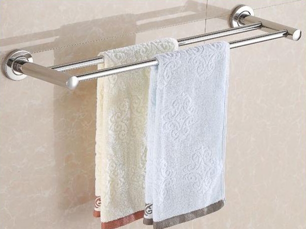 Stainless steel double towel bar towel rack bathroom towel bar hanging