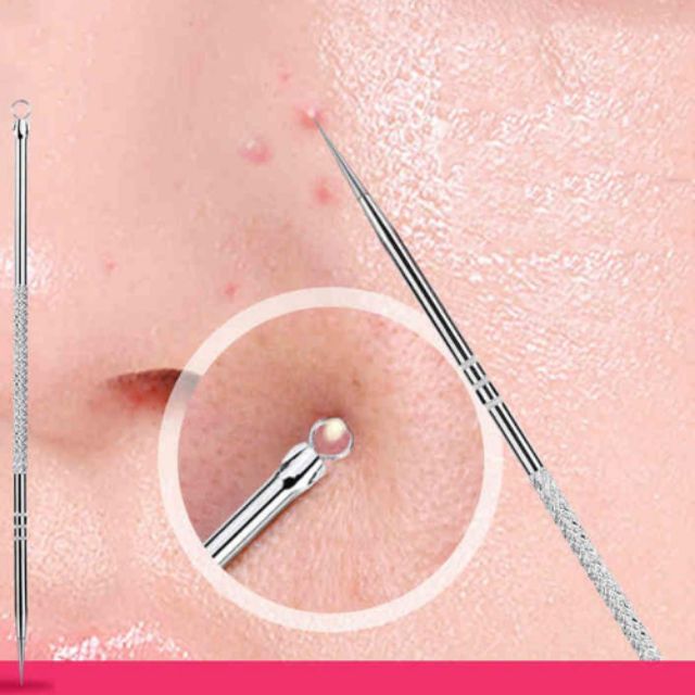 Stainless Steel Pimple Extractor Blackhead Remover Needle Acne Comedone