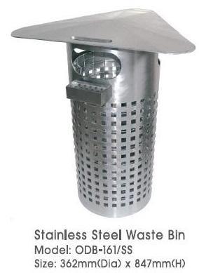 Stainless Steel Waste Bin 362mm(Dia) x 847mm(H) ODB161SS