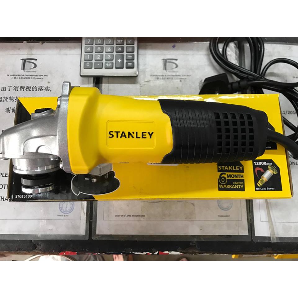 STANLEY 580W 100MM ANGLE GRINDER