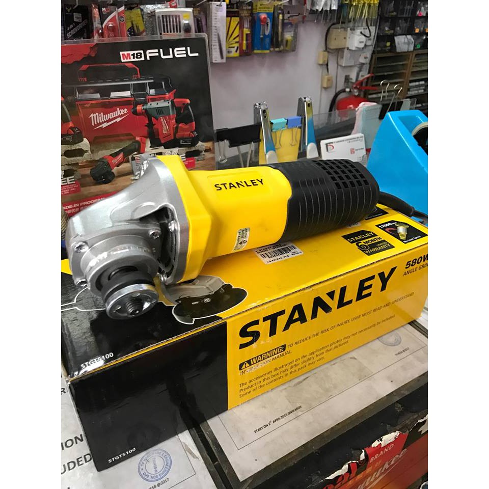 STANLEY 580W 100MM ANGLE GRINDER