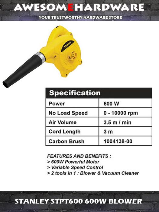 STANLEY BLOWER 600W STPT600 (end 3/20/2019 10:15 AM)