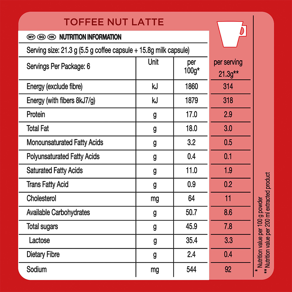 STARBUCKS Toffee Nut Latte Capsules 127.8g, x2 boxes