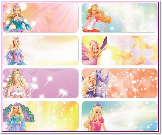 Name stickers, 52pcs - Barbie (end 1/2/2018 10:42 PM)