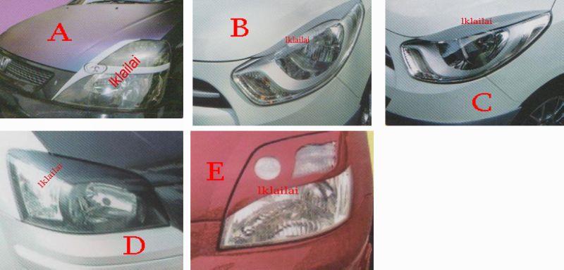Stream/Hyundai i10/Getz/ Kia Picanto Head Lamp Cover / Eye Lip [Fiber]