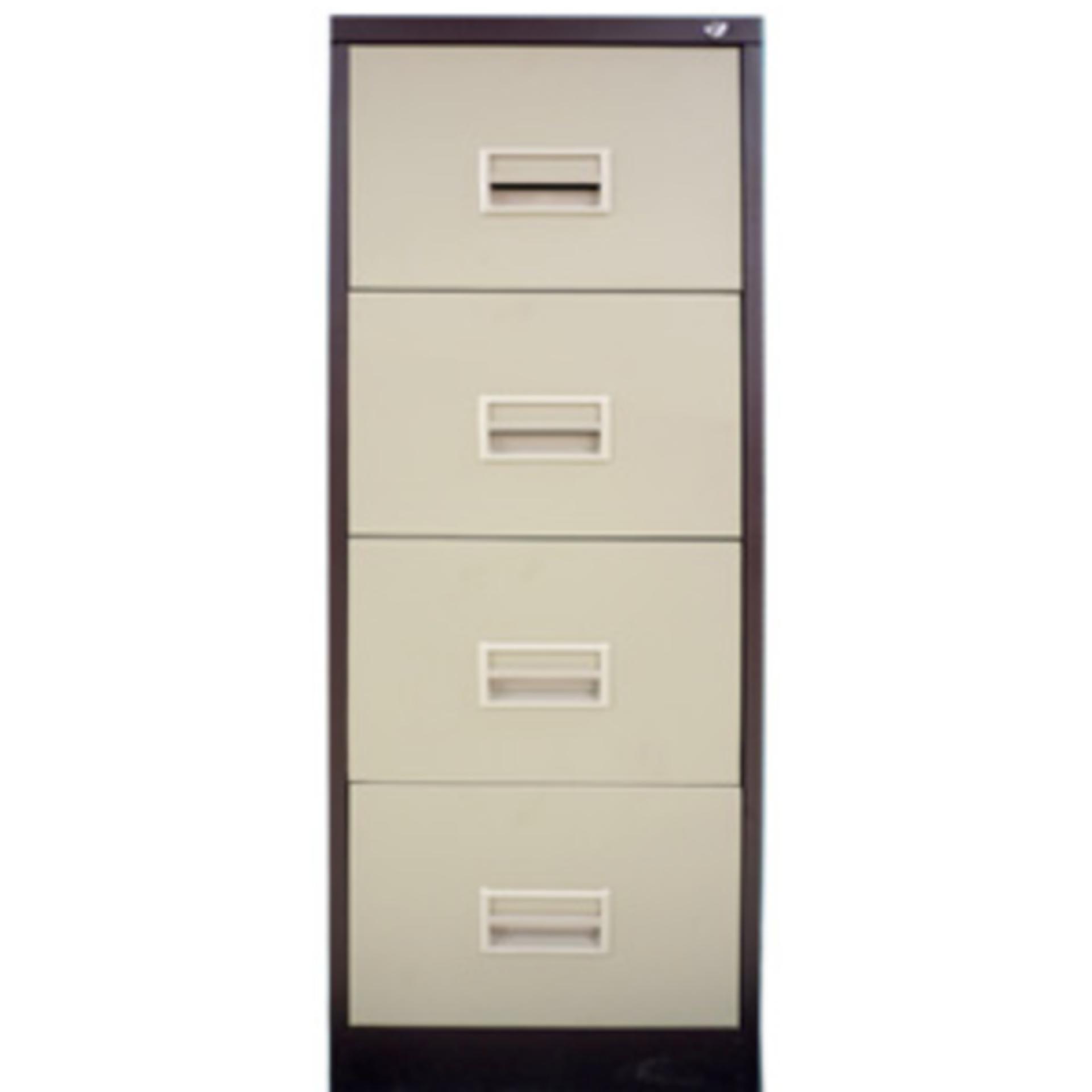 Strong 4 Drawers Metal Filing Cabin End 28 2021 12 00 Am Strong 4 Drawers Metal Filing Cabinet With Lock Brown Cream Color