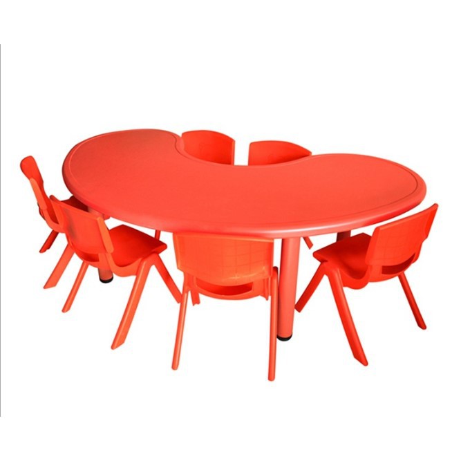 Study Playing Dining Kids Moon Shaped Tables (Table Only)