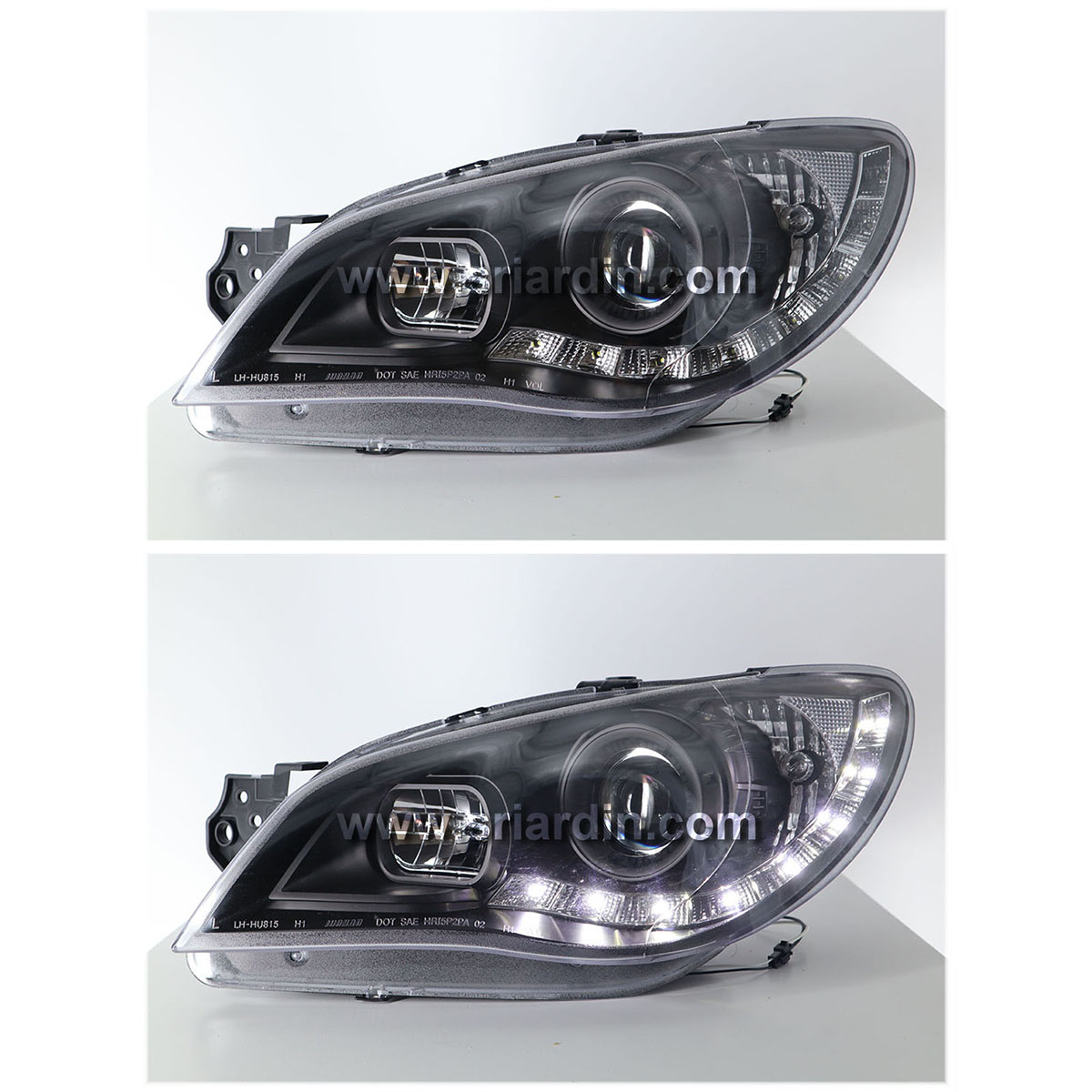 Subaru Impreza v9 05-07 Black Projector Headlamp w LED