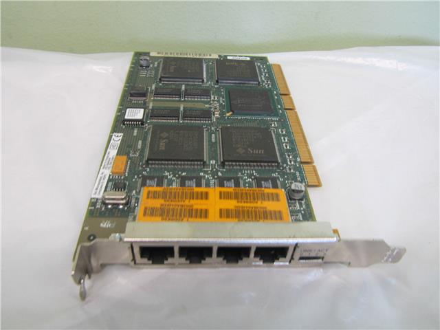 Sun QFEPCI 64Bit PCI Quad 4 Port 10 100 Ethernet Card 525-1696-02
