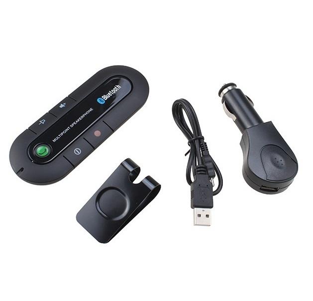 Sunvisor Bluetooth Car Kit With Media and Audio Connection