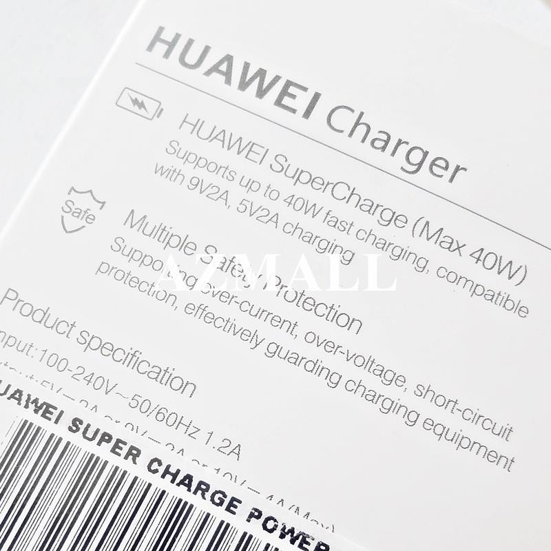 (SuperCharge) ORIGINAL 40W Charger Adapter Huawei P30 Pro /Mate 20 Pro