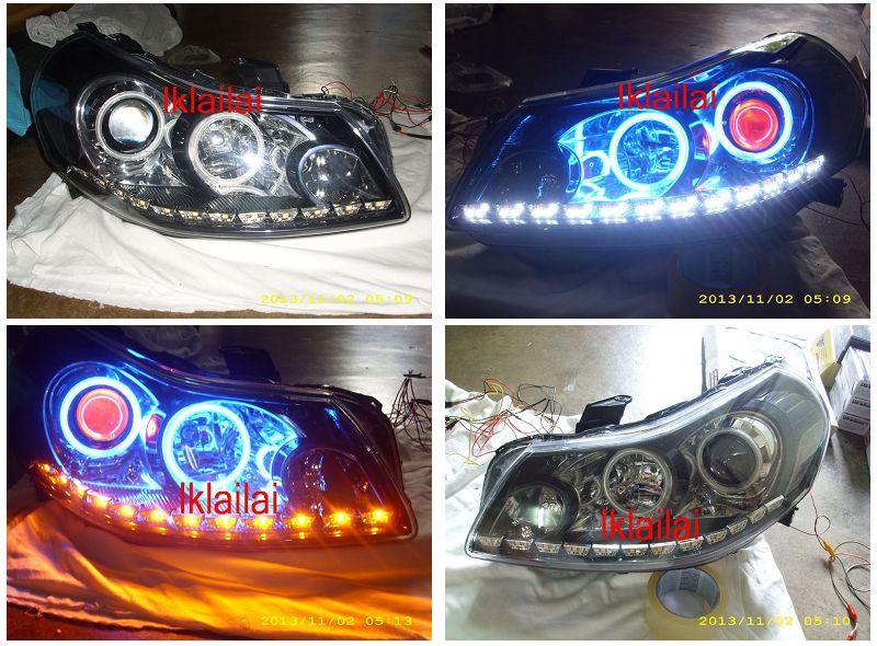 SUZUKI SX4 Head Lamp Colour Angel Eye & CCFL Ring + 2-Function DRL R8