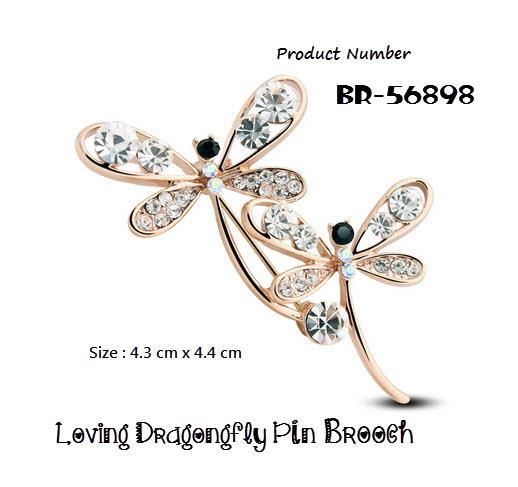 Swarovski Elements Crystals - Crystal Loving Dragonfly Pin Brooch