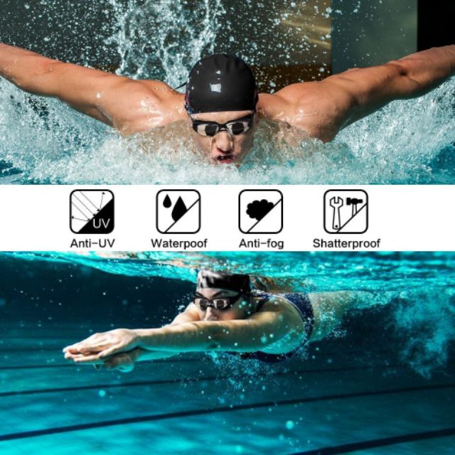 Swim Set Goggle HD Anti-Fog 100% UV adjustable glasses belt swimming goggles s