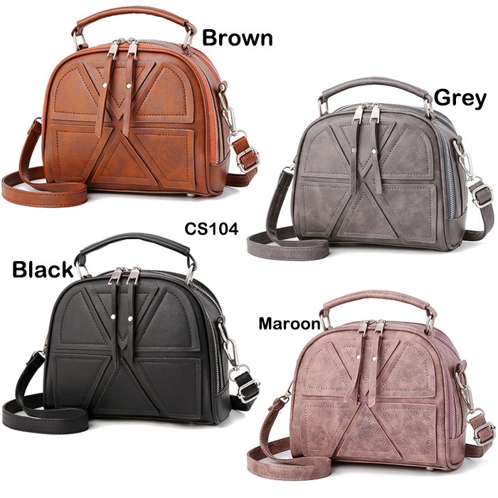 Synthetic Leather Tote Bag Solid Women Girls Sling Bag