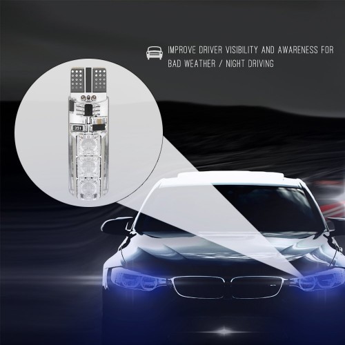 T10 6SMD 5050 RGBW Bulb LED Car Lamp Side Light Wireless With Remote Control