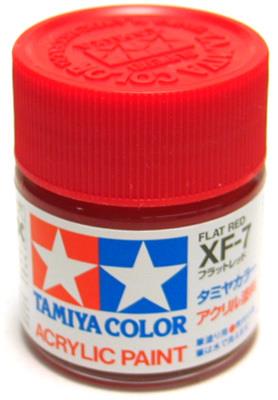 Tamiya Acrylic Paint XF-7 Flat Red (10ml)