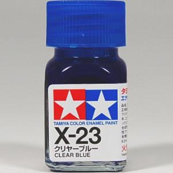 Tamiya Enamel paint X-23 Clear Blue (10ml)