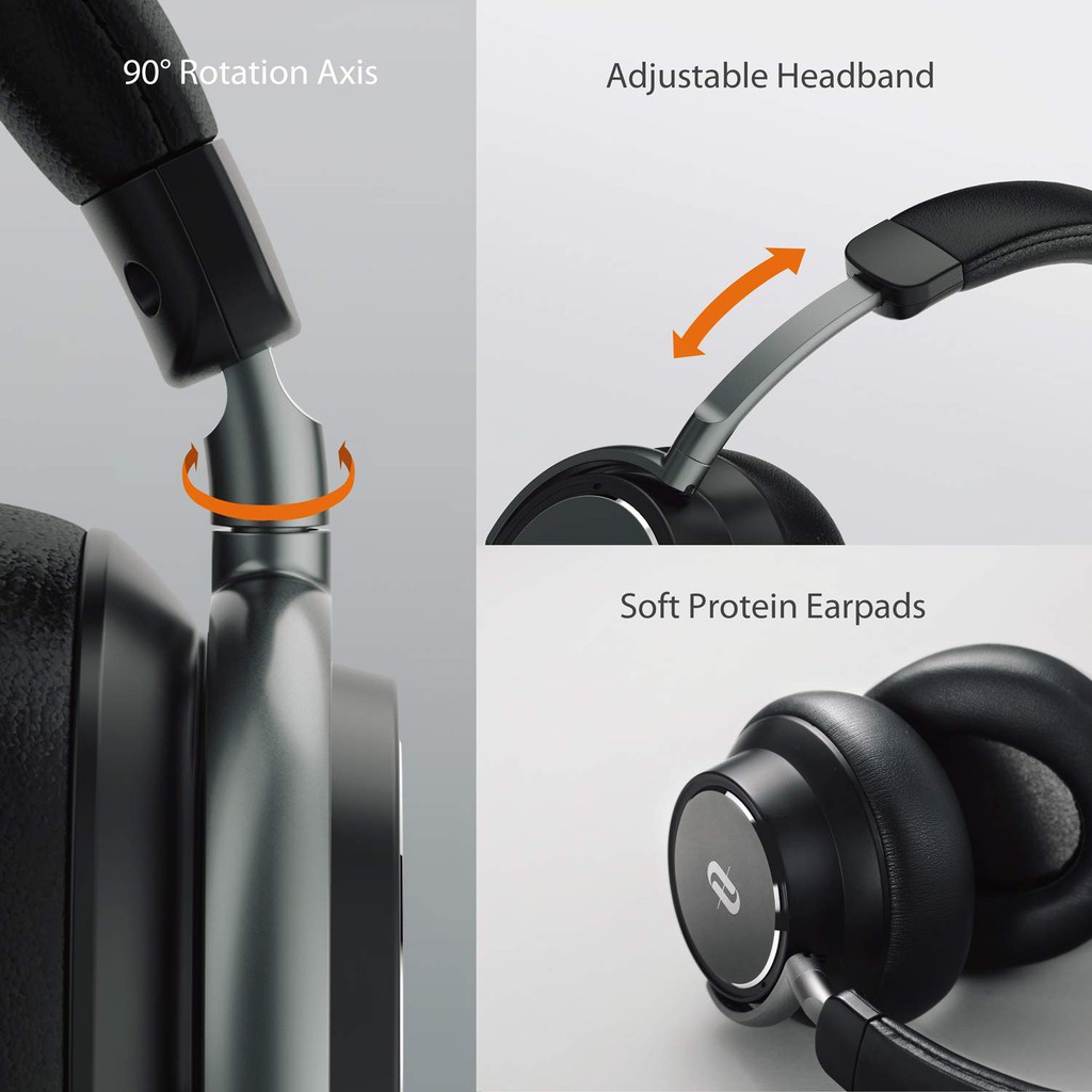 TaoTronics BH046 Hybrid Active Noise Cancelling Headphones Fast Charge 30H Ove