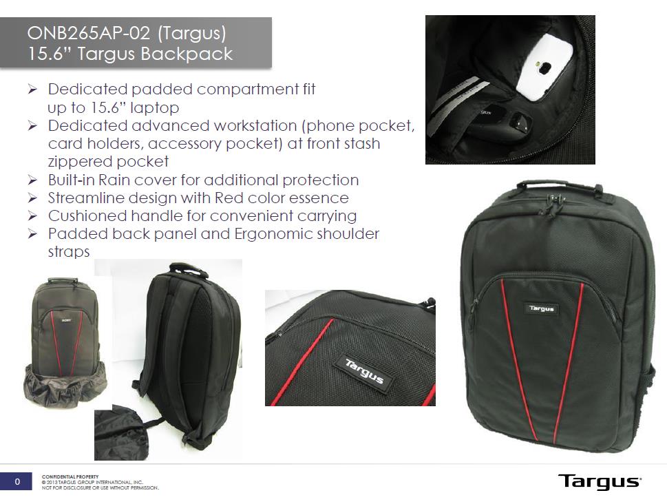 targus backpack with rain cover