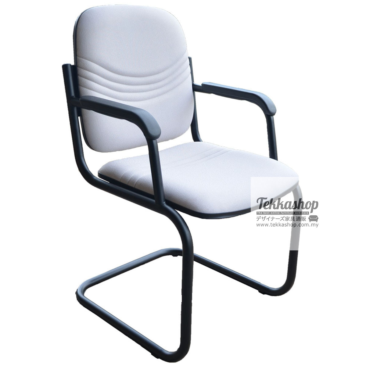Tekka Dj300g Visitor Chair Guest Office With Armrest Grey