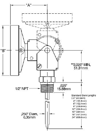 Tel-Tru Bi-Metal Thermometers ( AA-X75R )
