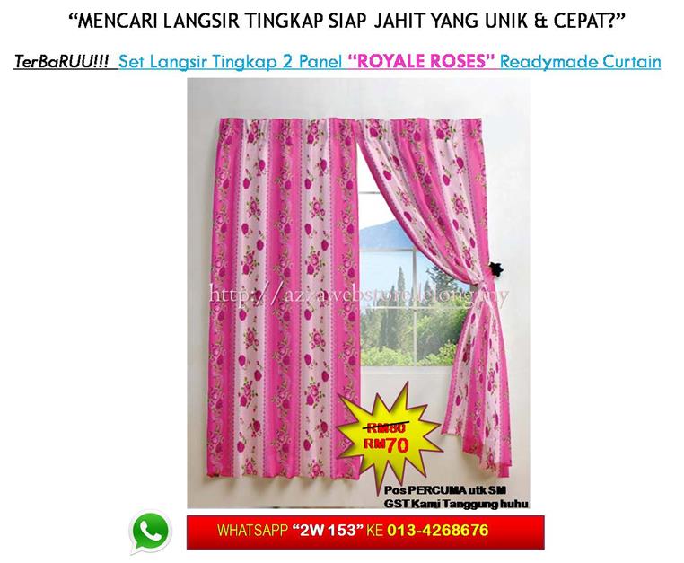 Terbaru Langsir Tingkap 2 Panel Ro End 6 3 2016 5 15 Pm Terbaru Langsir Tingkap 2 Panel Royale Roses Curtain Window
