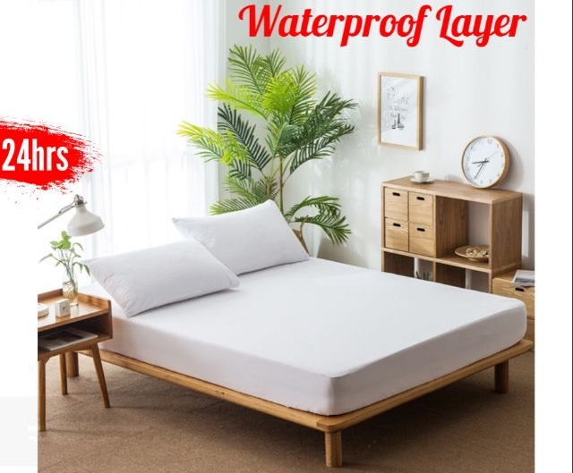 Terry Cloth Layer Waterproof Bed Trampoline Cover Urine Mattress Protective Co
