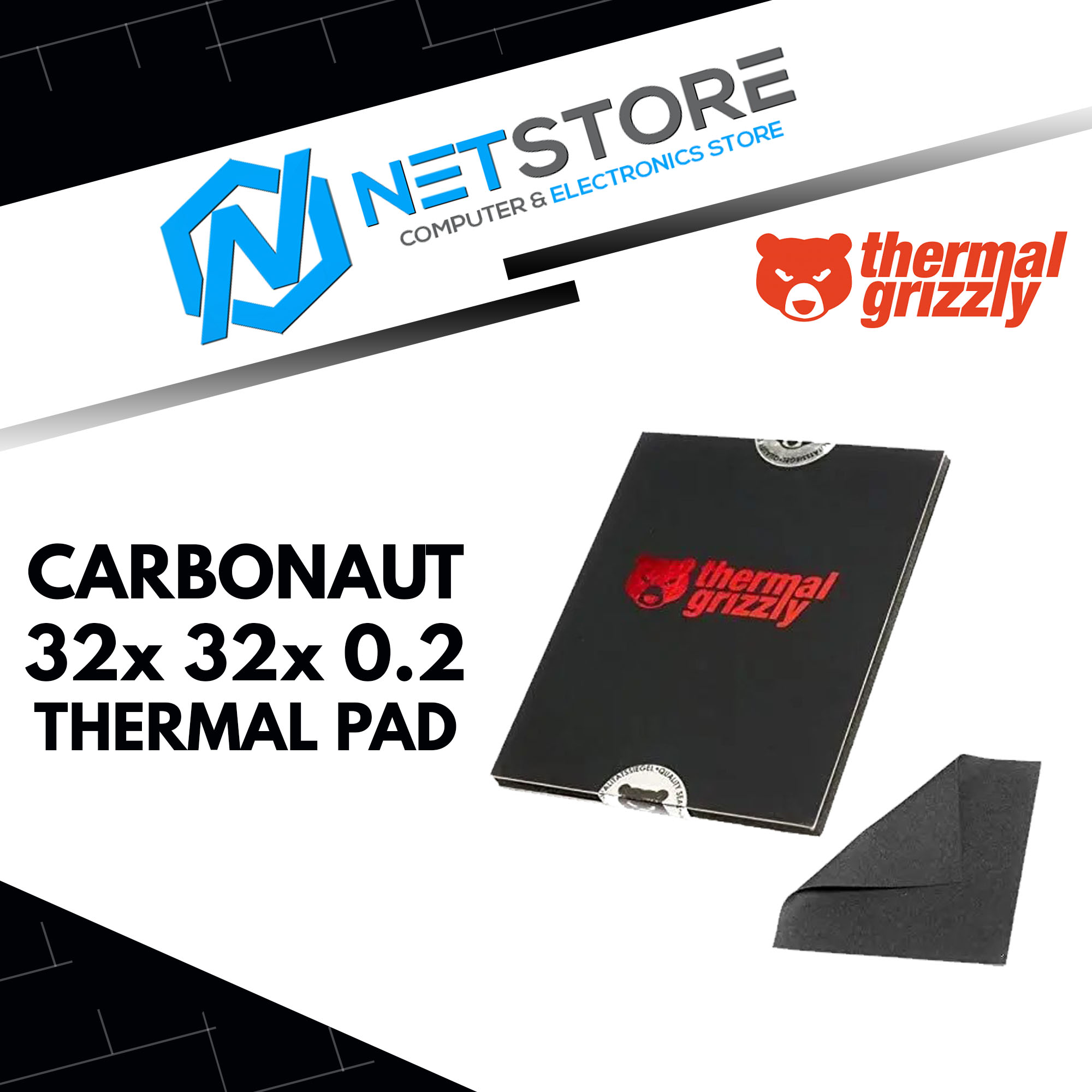 THERMAL GRIZZLY CARBONAUT 32x 32x 0.2 THERMAL PAD - TG-CA-32-32-02-R