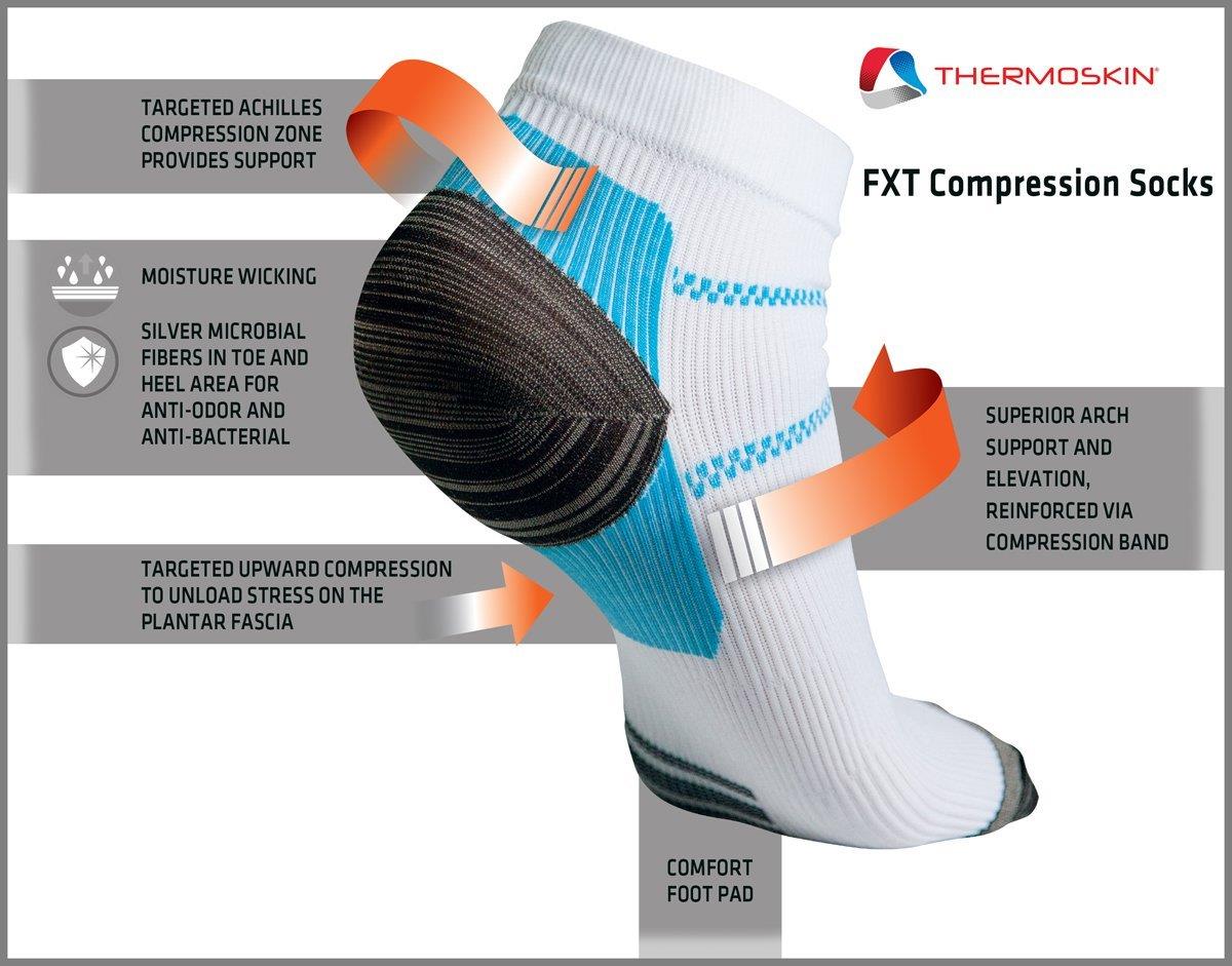 Thermoskin FXT Compression Socks Size L, Heel Pain & Plantar Fasciitis