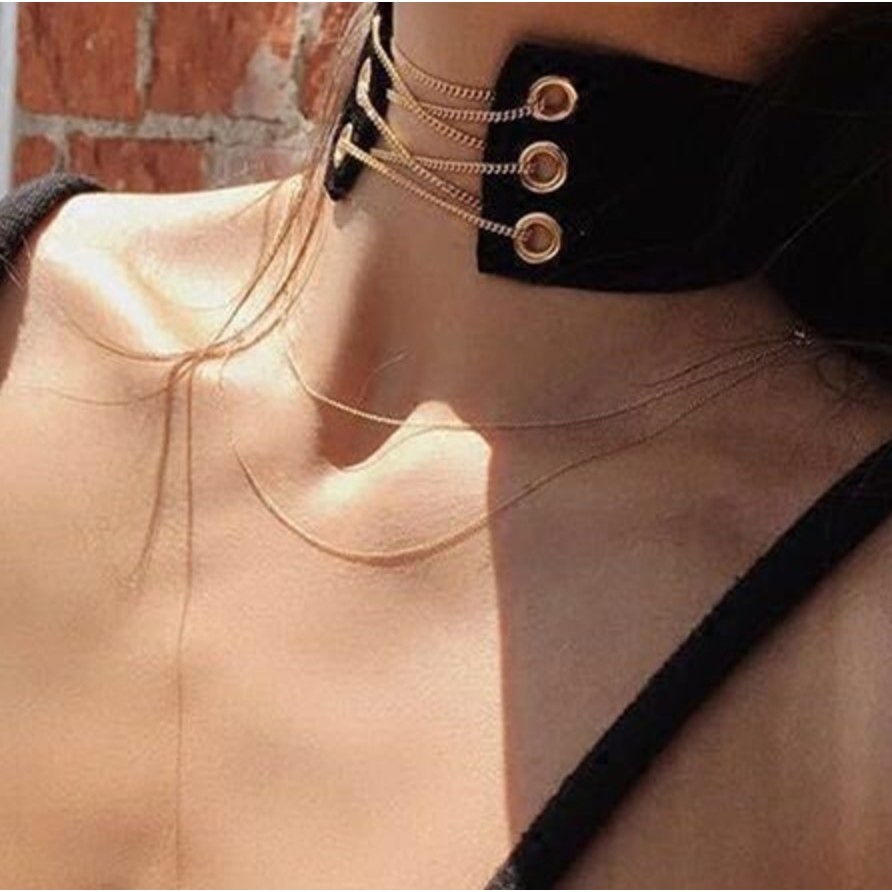 thick velvet choker necklace