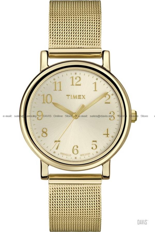 TIMEX T2P462 (W) Originals Classic Round SS meshed bracelet gold
