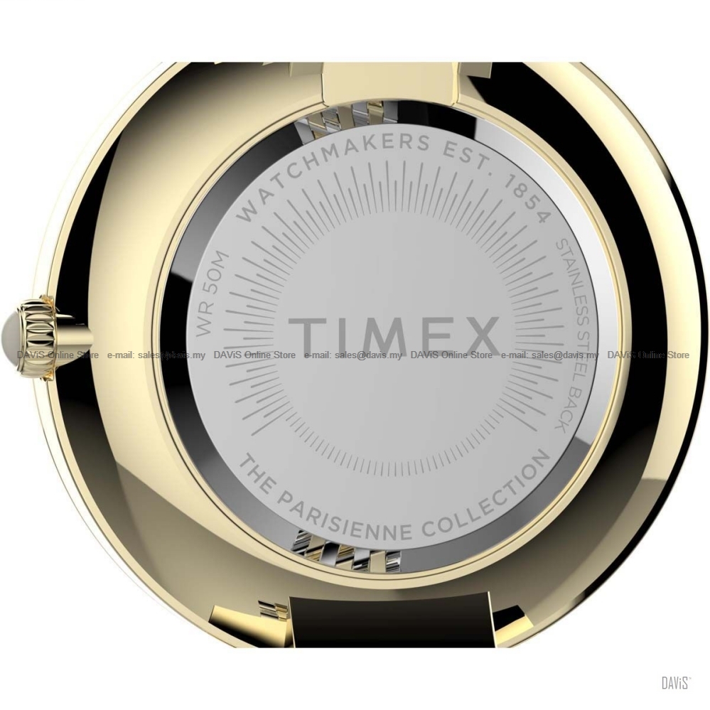 TIMEX TW2T79400 (W) Parisienne Dress 35mm Two-Tone SS Bracelet MOP