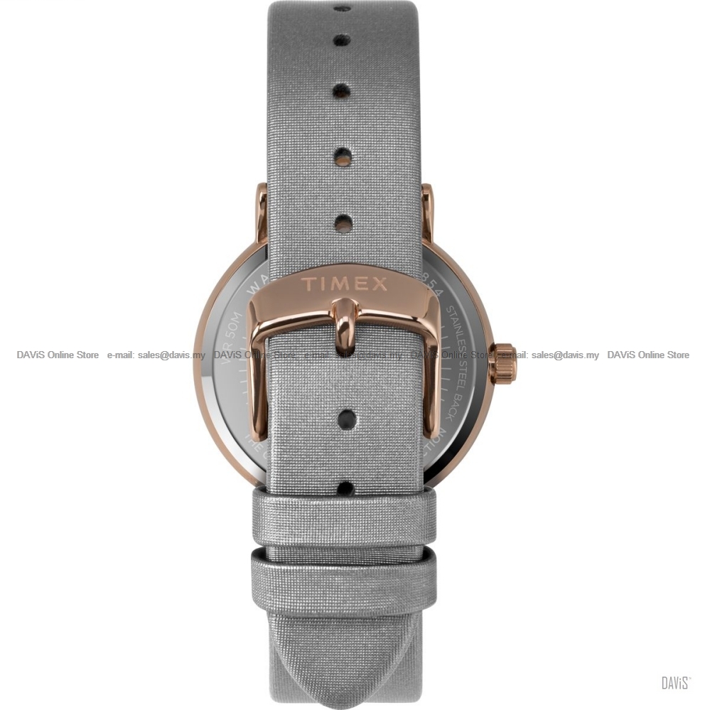 TIMEX TW2T87500 (W) Celestial Opulence 37mm Swarovski Leather Grey