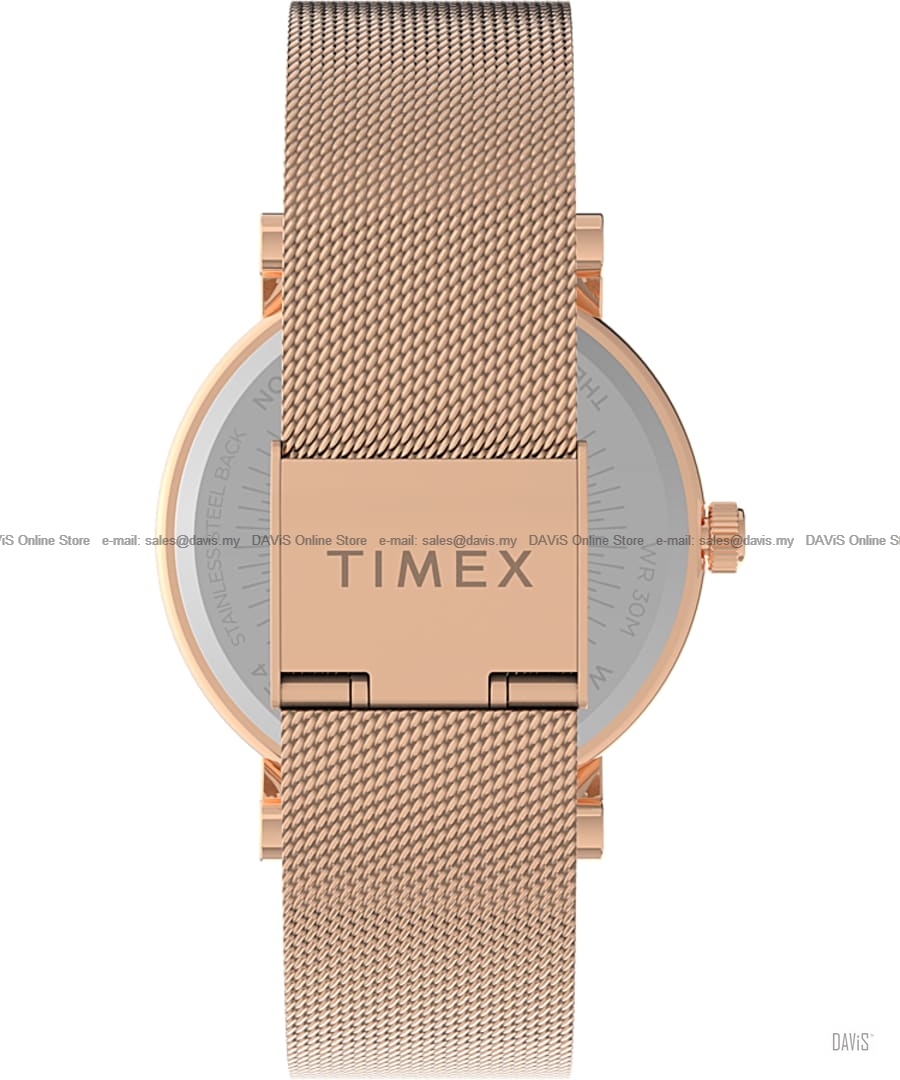 TIMEX TW2U18700 (W) Full Bloom Swarovski 38mm Mesh Bracelet Rose Gold