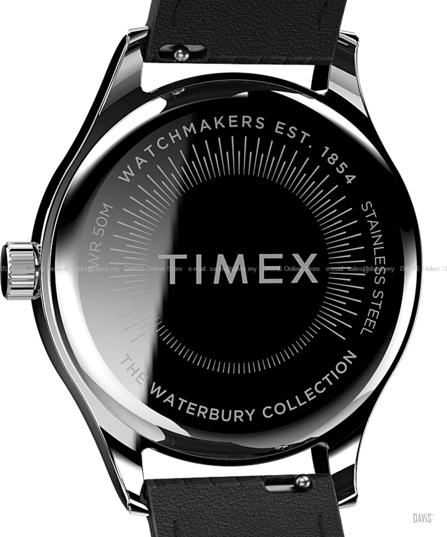 TIMEX TW2U97700 (W) Waterbury Traditional 34mm Leather White Black