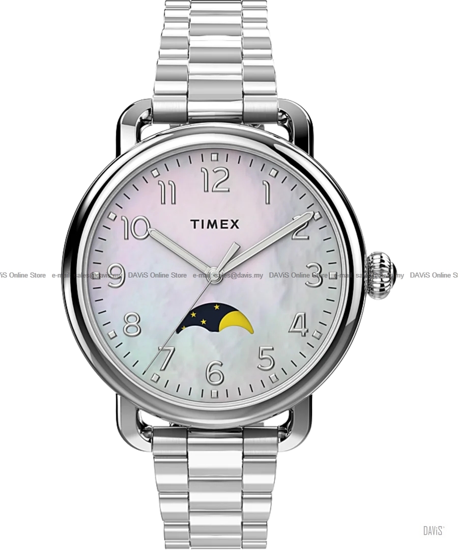 TIMEX TW2U98300 (W) Standard 34mm Moon Phase SS Bracelet MOP