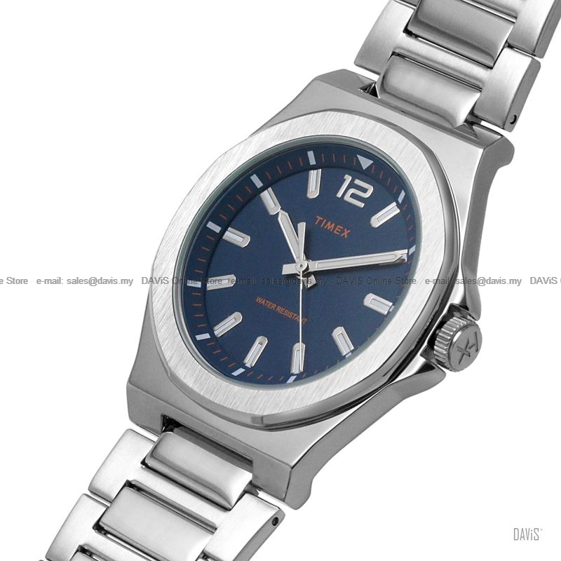 TIMEX TW2V02000 (M) Essex Ave Thin 40mm SS Bracelet Blue